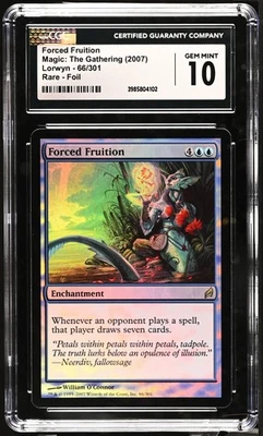 FORCED FRUITION Lorwyn Foil Rare CGC 10 MTG [Nostalgium] - Image 1 of 2
