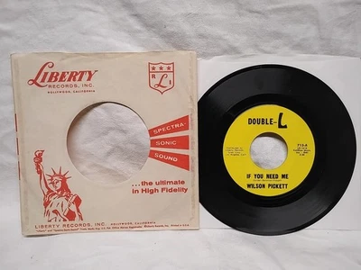 Wilson Pickett If You Need Me / Baby Call On Me 45 RPM Double-L Records 713 1963 - Image 1 of 4
