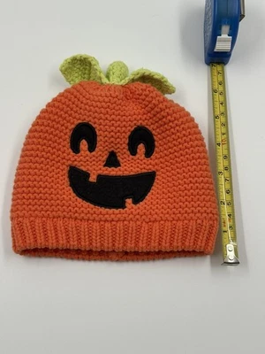 0-3 Mo Carters Calabaza Jack-o’-lantern Halloween Gorro Tejido Sombrero Forrado Niño/Niña Foto 1 de 4