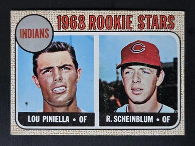 1968 Topps #16 Indians Rookie Stars - Lou Piniella / Richie Scheinblum - En muy buen estado Foto 1 de 2