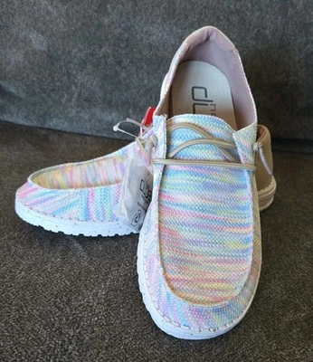 Nuevos zapatos informales sin cordones Hey Dude Wendy Sox Aurora blancos para mujer talla 10 Foto 1 de 4