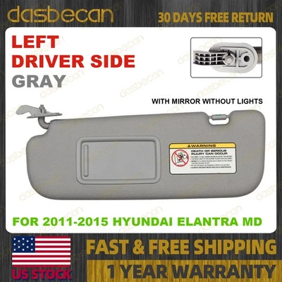 Gray Left Driver Side Sun Visor For Hyundai Elantra 2011-2015 852103X000TX Foto 1 de 4