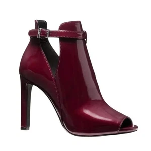 Michael Kors Lawson Open Toe Bootie Merlot Size 9.5 NWT $175 MSRP - Picture 1 of 11