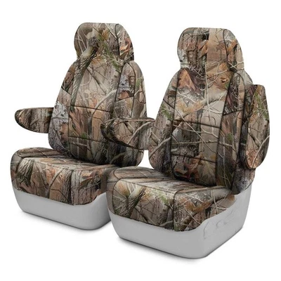 For GMC Sierra 1500 14-18 Coverking Realtree 1st Row Camo AP Custom Seat Covers - Image 1 of 4