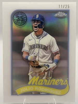 2024 Topps Chrome - 1989 Chrome Layer Variations Julio Rodriguez /25 Refractor - Image 1 of 3