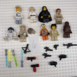 Star Wars Lego Minifigure Lot,Obi Wan, Anakin, Luke,Chewbacca,blasters! 6 - Picture 1 of 17