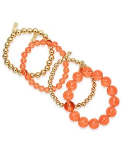 INC tono oro 4 pz. Set Braccialetti Elasticizzati Perline, - Foto 1 di 1