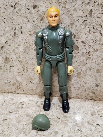 1982 G.I. Joe Hawk Straight Arms Hasbro Vintage Action Figure W/Helmet  Original Cover