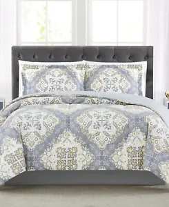 Pem America Trinity 3-Pc. Reversible Medallion Full/Queen Comforter Set, Gray - Picture 1 of 6