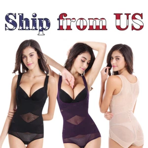 Fajas Ultra Thin Shapewear Tank Top Waist Cincher Corset Bodysuit Body Shaper US - Picture 1 of 25