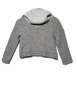 Suéter Anthropologie Dormir sobre Nieve Capucha Cuello Talla XXS Gris/Blanco Lavado Medio Foto 1 de 4