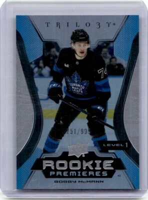 2023-24 Upper Deck Trilogy Rookie Premieres Bobby McMann RC /999 Toronto Maple - Image 1 of 2