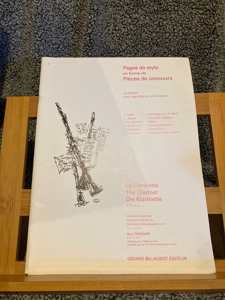 Pages de style en forme pièces de concours partition clarinette piano Billaudot - Photo 1/1