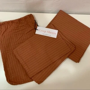Crisp Sheets 21 x 31” Pillow Case Set in Crisp Terra Cotta - Picture 1 of 6