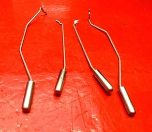 02-05 BMW E65 745LI FRONT REAR LEFT RIGHT DOOR LOCK PULL PUSH PIN KNOB X4 SILVER - Foto 1 di 3