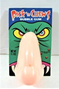 Vintage 1989 Pick n Chews Topps Big Nose Kaugummi Monster Displaykarte #6 - Bild 1 von 2