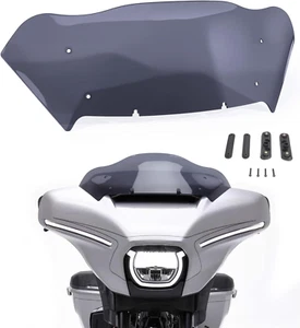 8" Wave Windshield For 2023 2024 Harley Street Glide CVO/SE FLTRXSE Smoke - Picture 1 of 9