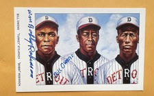 Negro leagues Bobby Robinson & Bill Owens   Ron Lewis Series 2 Near Mint
