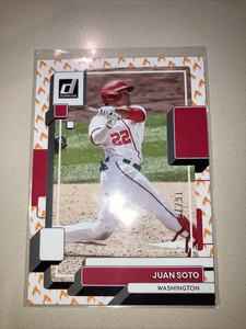 2022 DONRUSS JUAN SOTO ON FIRE EMOJI /75 SP #225 PANINI
