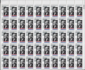US Scott 1275, Adalai Stevenson, Politician, 1965, Full Mint Sheet of 50, F/VF. - Picture 1 of 2