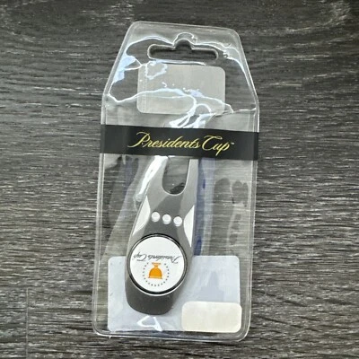 NEW PRESIDENT'S CUP 2017 LIBERTY NATIONAL OFFICIAL GOLF DIVOT TOOL 2 MARKERS! - Image 1 of 3