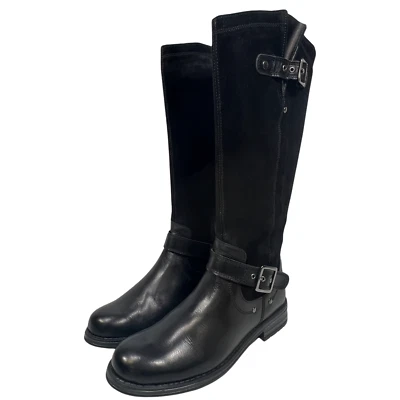 Eric Michael Helena Women's Suede Knee High Riding Boots Black Size EU 40 US 9.5 Foto 1 de 4