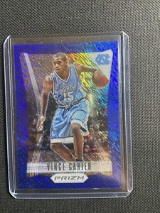 2021-22 Panini Prizm Draft Picks Vince Carter Blue Shimmer Flashback #12/13 UNC