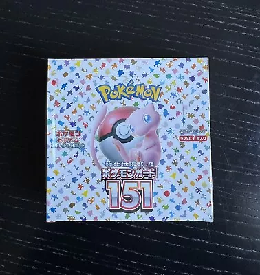 2023 Pokemon TCG Japanese 151 Booster Box SV2A Factory SEALED shrink - Image 1 of 2