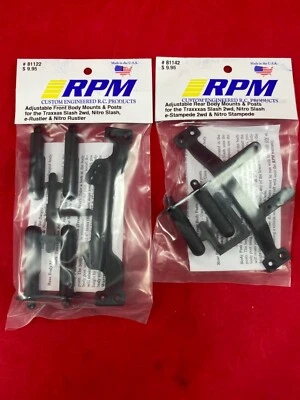 RPM FRONT + REAR Adjustable Body Mounts Posts for TRAXXAS SLASH 2WD 81122 81142 - Image 1 of 3