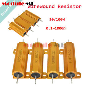 50W 100W 0.1-1000Ω Ohm Watt Shell Power Aluminum Housed Case Wirewound Resistor