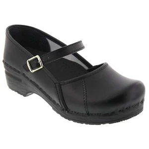 Zuecos de cuero BJORK Marcella Mary Jane convertibles negros - Imagen 1 de 7
