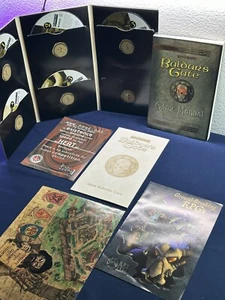 Baldurs Gate: Forgotten Realms 1998 PC Game, Big Box, 5 CDs - No box - Picture 1 of 7