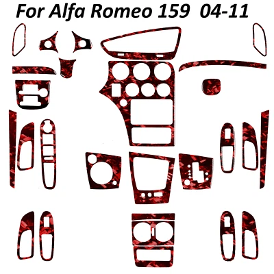 Полные комплекты красных кованых чехлов из углеродного волокна для Alfa Romeo 159 04-11 32 шт. - Изображение 1 из 4