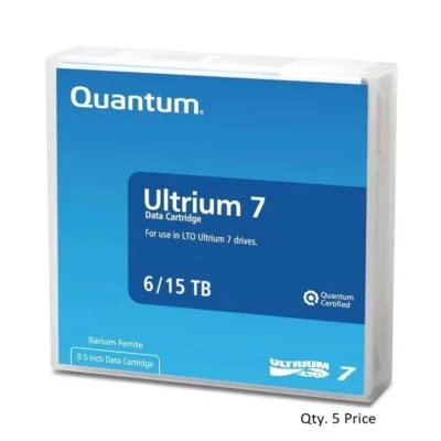 QUANTUM MR-L7MQN-01 LTO Ultrium-7 Backup Tape Cartridges (5 Pack) New - Image 1 of 4