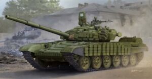 Russian T-72b/b1 Mbt Con Kontakt-1 Reactivos Armor Tanque 1:16 Plástico Modelo
