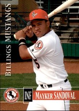 2005 Billings Mustangs Grandstand #25 Mayker Sandoval Vargas Venezuela VZ Card