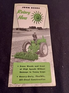 1954 John Deere Rotary Hoes Advertising Brochure - Picture 1 of 10