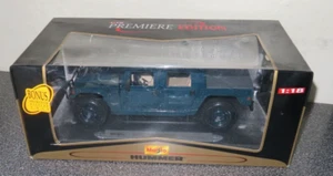 Maisto Premier Edition HUMMER SUV Blue #36857 1/18 2000 w/Showroom Dispay Stand - Picture 1 of 1