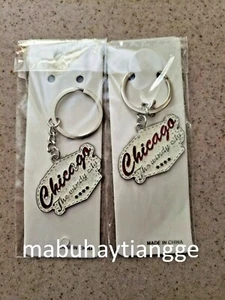 LOTE DE 2 LLAVEROS CHICAGO THE WINDY CITY - Imagen 1 de 1