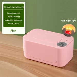 LED Display Baby Wipe Warmer Heater Wet Towel Dispenser Portable USB Charge Baby - Picture 1 of 8