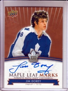 2017-18 Toronto Maple Leafs Centennial Marks Jim Dorey AUTO - SET ROTTURA - Foto 1 di 1