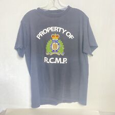 Property of R.C.M.P. Black T-Shirt Size L Made in Canada (Cotton Best)