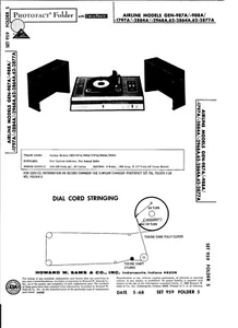 Airline GEN-987A AM/FM Turntable Photofact Folder, SAMS Service Manual - Picture 1 of 1