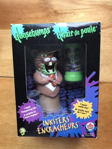 vtg GOOSEBUMPS INKSTERS CUDDLES SQUIRT DISAPPERARING INK Rare CA Package new box Cover