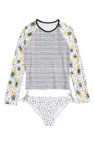 Seafolly Kids Pineapple Daze Long Sleeve Surf Set L73901 Size 14 AUS - Picture 1 of 1