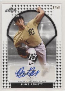 2018 Leaf Perfect Game National Showcase Black /50 Blake Bennett #BA-BB1 Auto