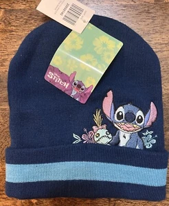 Disney Lilo & Stitch Scrump Varsity Stripe Beanie Blau Colorblock NEU - Bild 1 von 2
