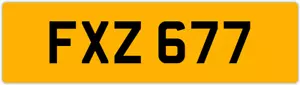 FXZ 677 F 3X3 DATELESS PRIVATE NUMBER PLATE FIN FIONA FRED FAS FAZ FRAN FERN FAY - Picture 1 of 1