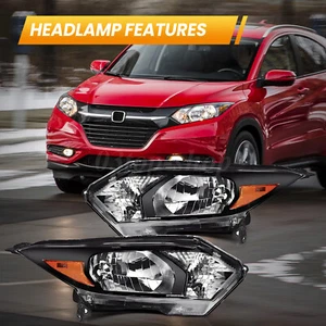 Fits 2016-2018 Honda HRV HR-V Headlights Assembly Headlamps Pair Left + Right - Picture 1 of 15