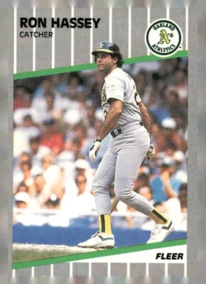 1989 Fleer #9 Ron Hassey - Image 1 of 2